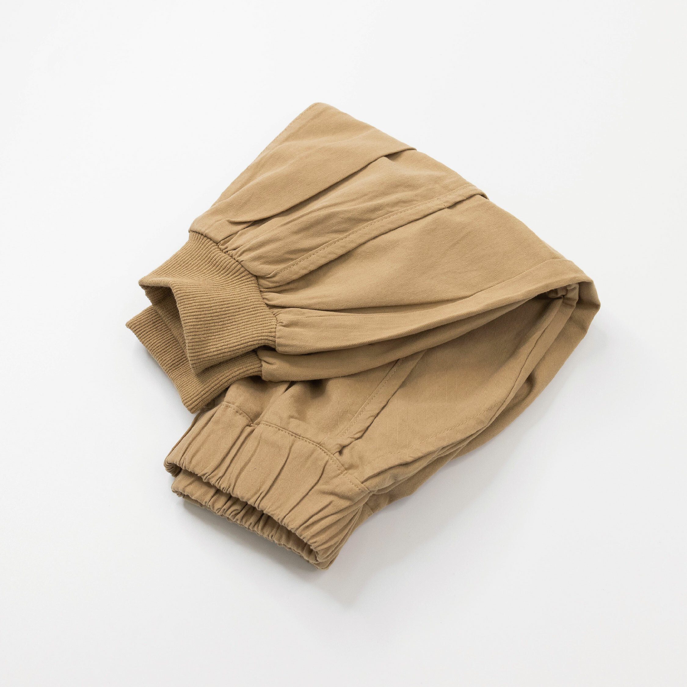 【H35534】帥氣打褶車縫設計質感縮口褲