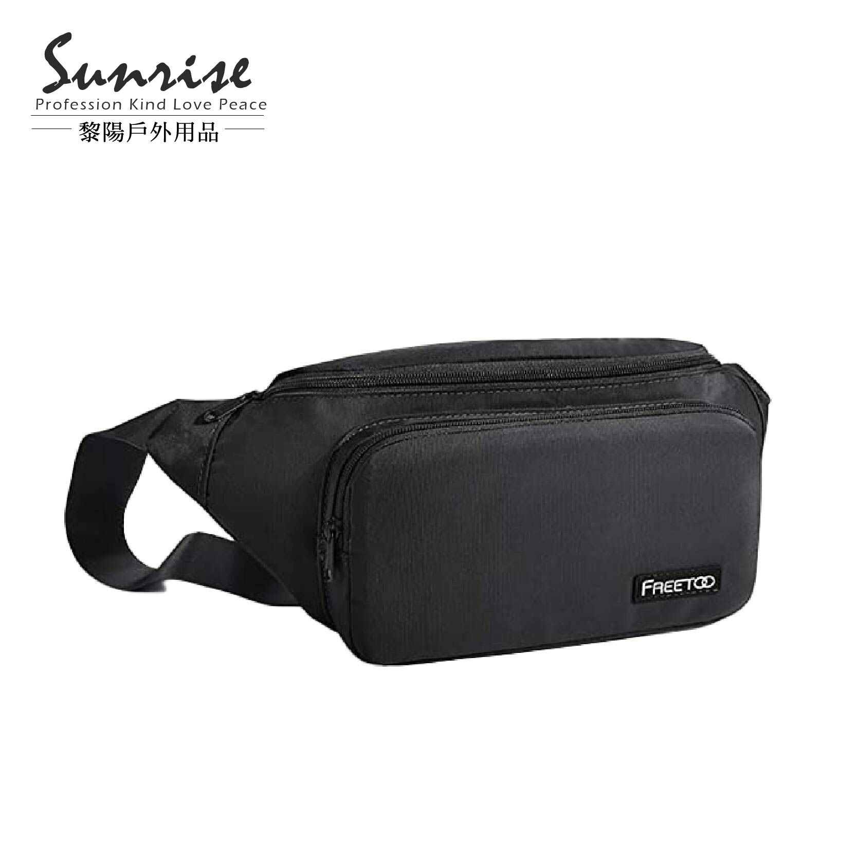 【黎陽】休閒腰包 黑 胸包/側背包/斜背包/防潑水/多口袋/隨身包/旅行腰包/休閒腰包/戶外旅遊 70CBZ1215