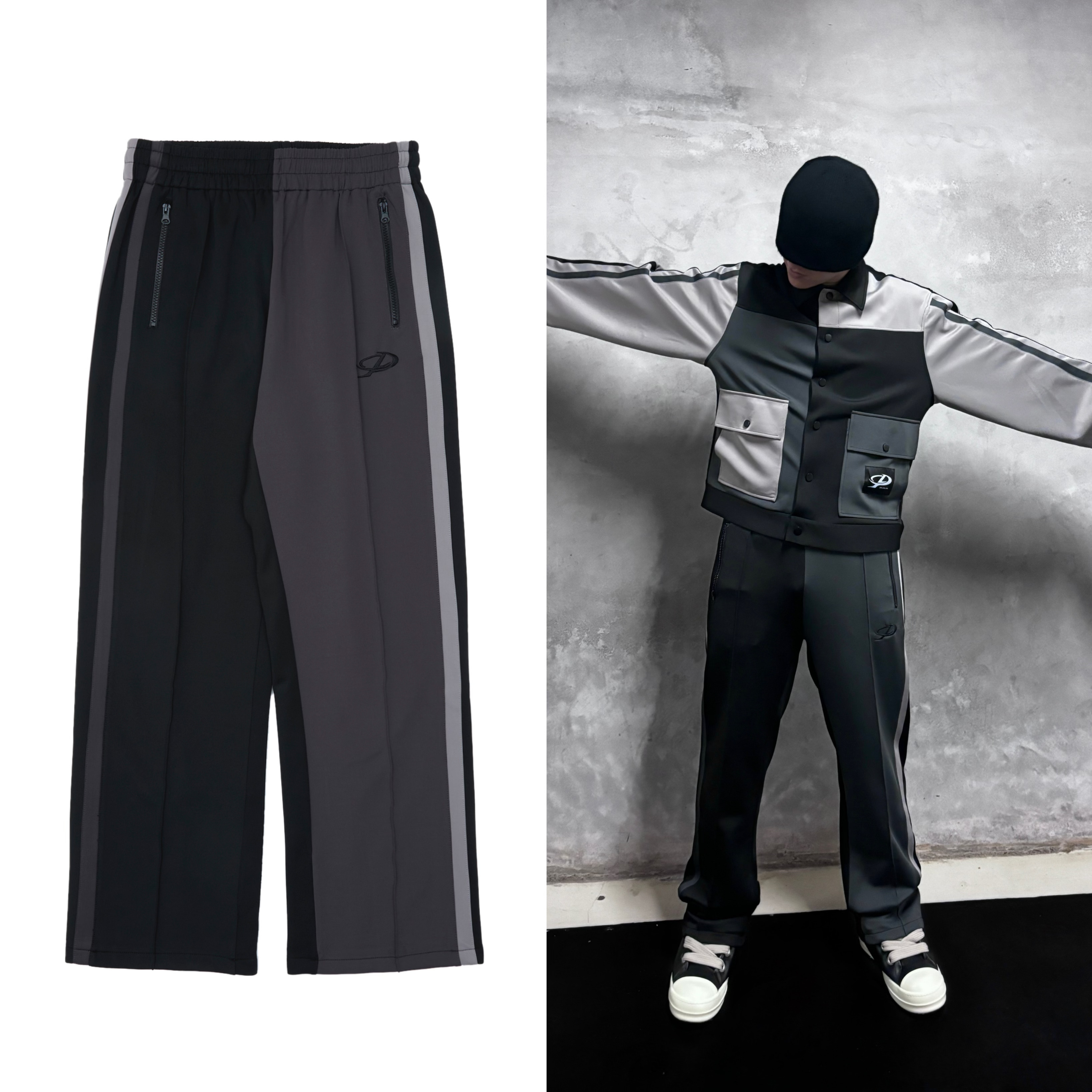 OPO DESIGN 拼色線條運動褲