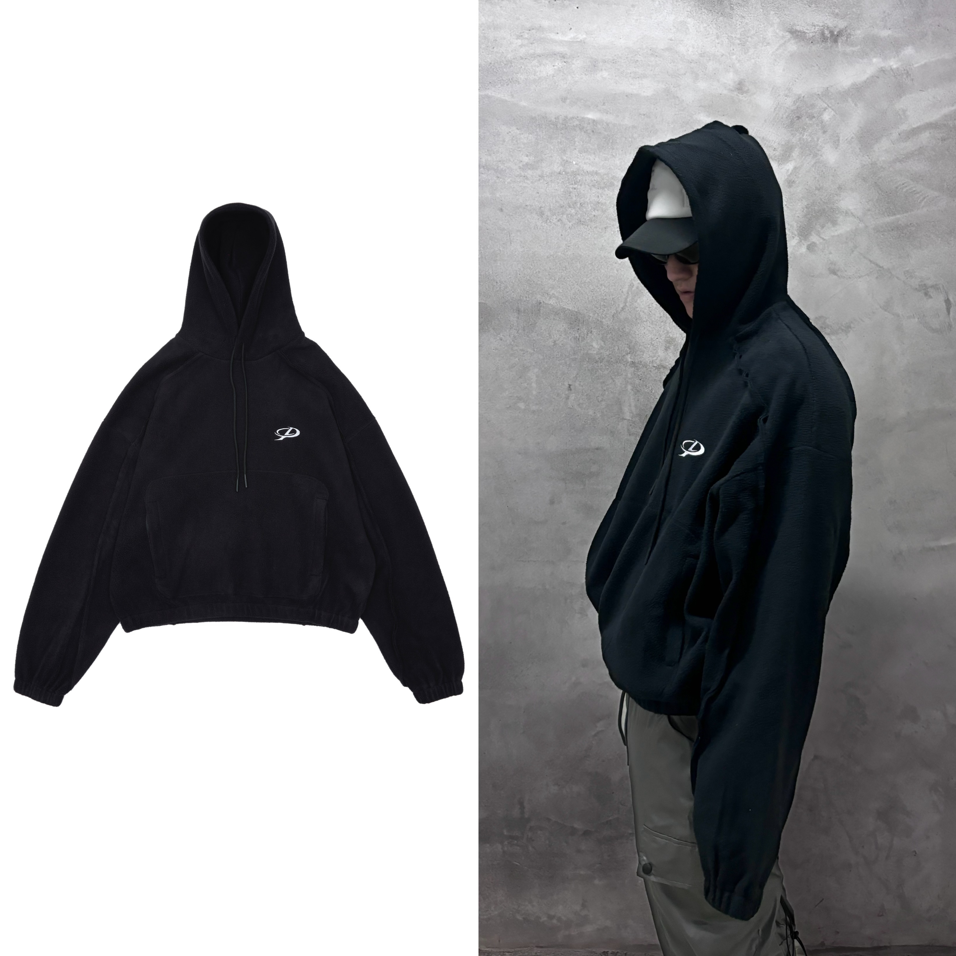 OPO DESIGN 結構絨毛連帽衛衣