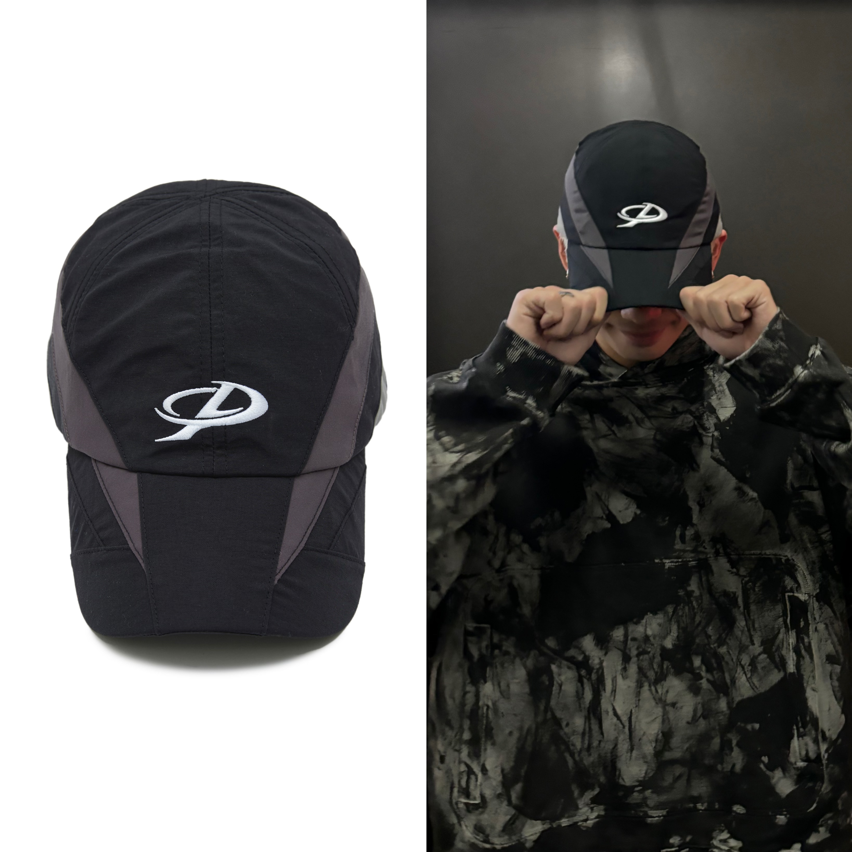 OPO DESIGN 拼接流線帽