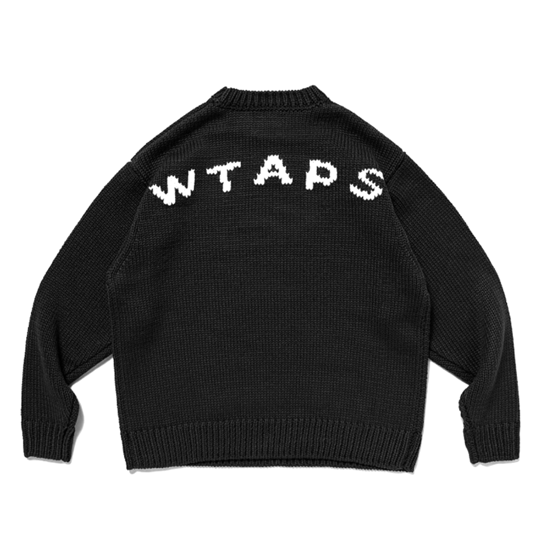 WTAPS CREW NECK 01 / SWEATER / POLY. T-ROCK 背後Logo 針織毛衣