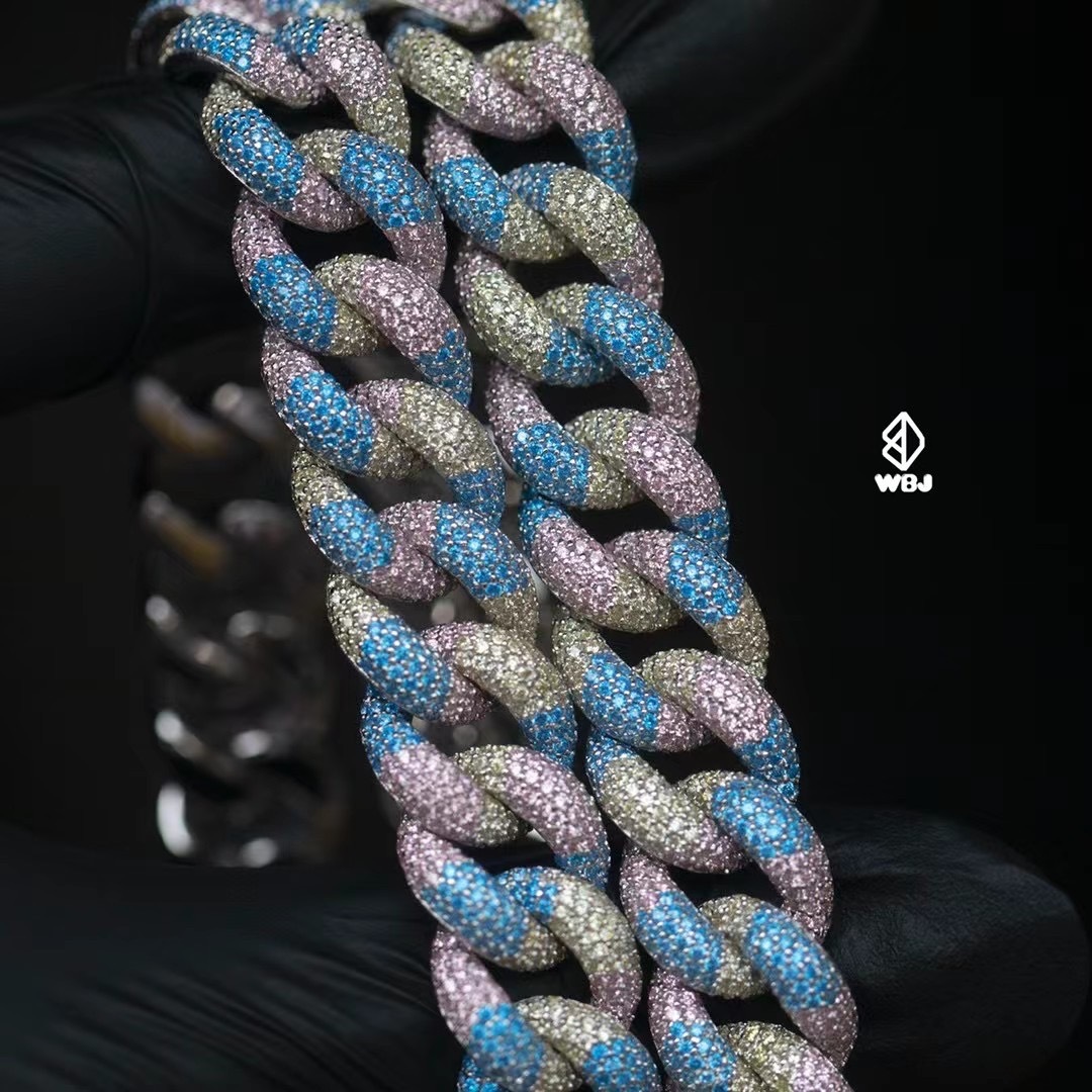 （客製化訂製）迷彩泡泡古巴鍊｜8/10/13mm寬可選