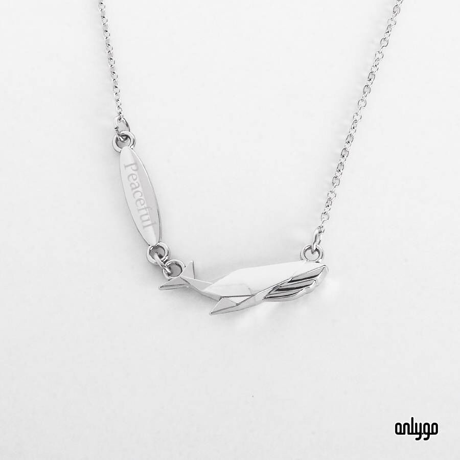 動物折り紙ネックレス - クジラ(Peaceful)