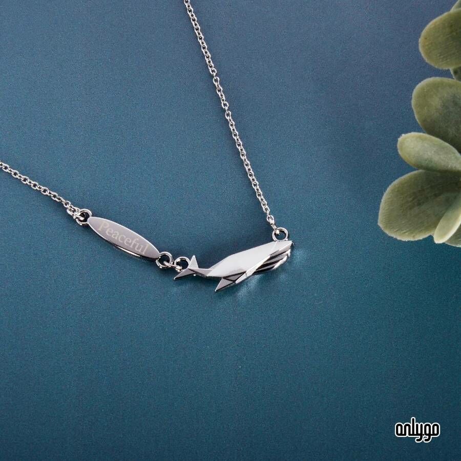動物折り紙ネックレス - クジラ(Peaceful)