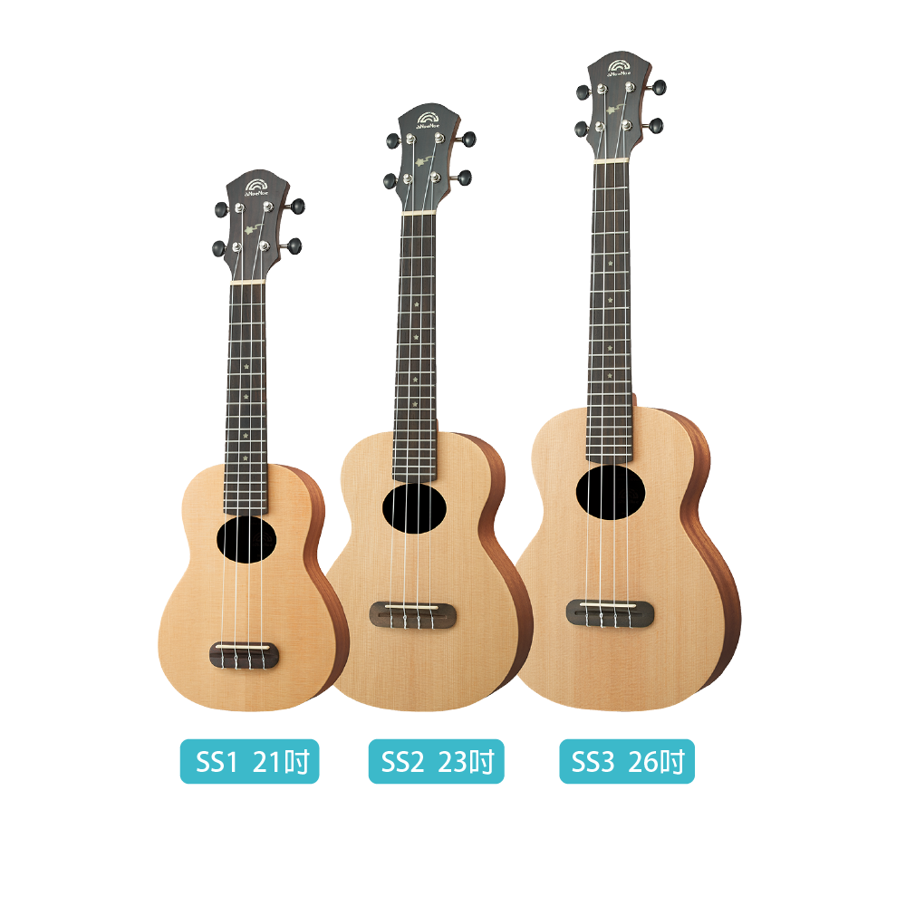 aNueNue aNueNue / 彩虹入門SS系列 面單烏克麗麗(雲杉木面板)(原聲款/插電款)(SS1E/SS2E/SS3E) 彩虹人官方認證 第 2 張圖片｜三峽烏克麗麗