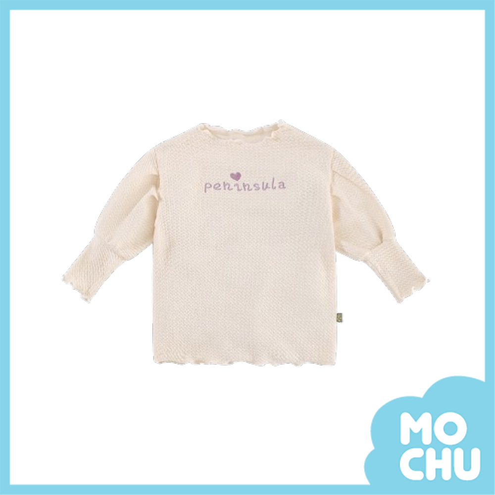 木耳邊英文愛心上衣（二色）