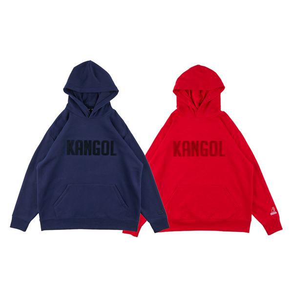 KANGOL 帽T 紅 深藍 立體刺繡LOGO 口袋 中性 6355106642 6355106780