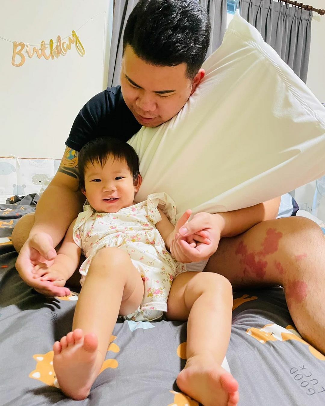 爸爸寶寶推薦使用寢之堡防水防蟎枕頭保潔墊
