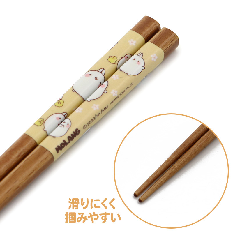 MOLANG萌浪兔 木筷 花朵繪16.5cm