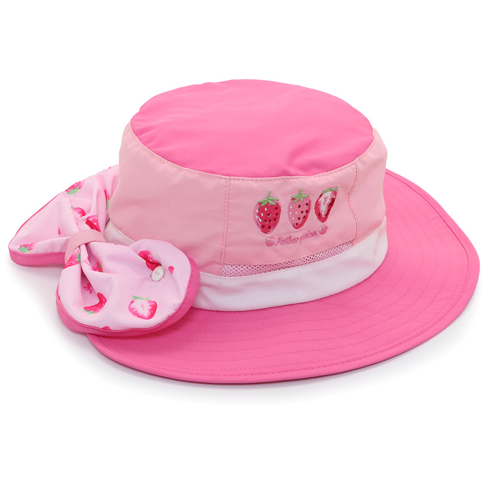 【日本Mother Garden】遮陽帽 草莓繪 （M／Ｌ）
