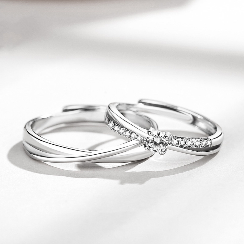 「愛存在🫶 」情侶戒指💍 ｜S925純銀或鍍銀｜活口對戒｜免費刻字✒️｜