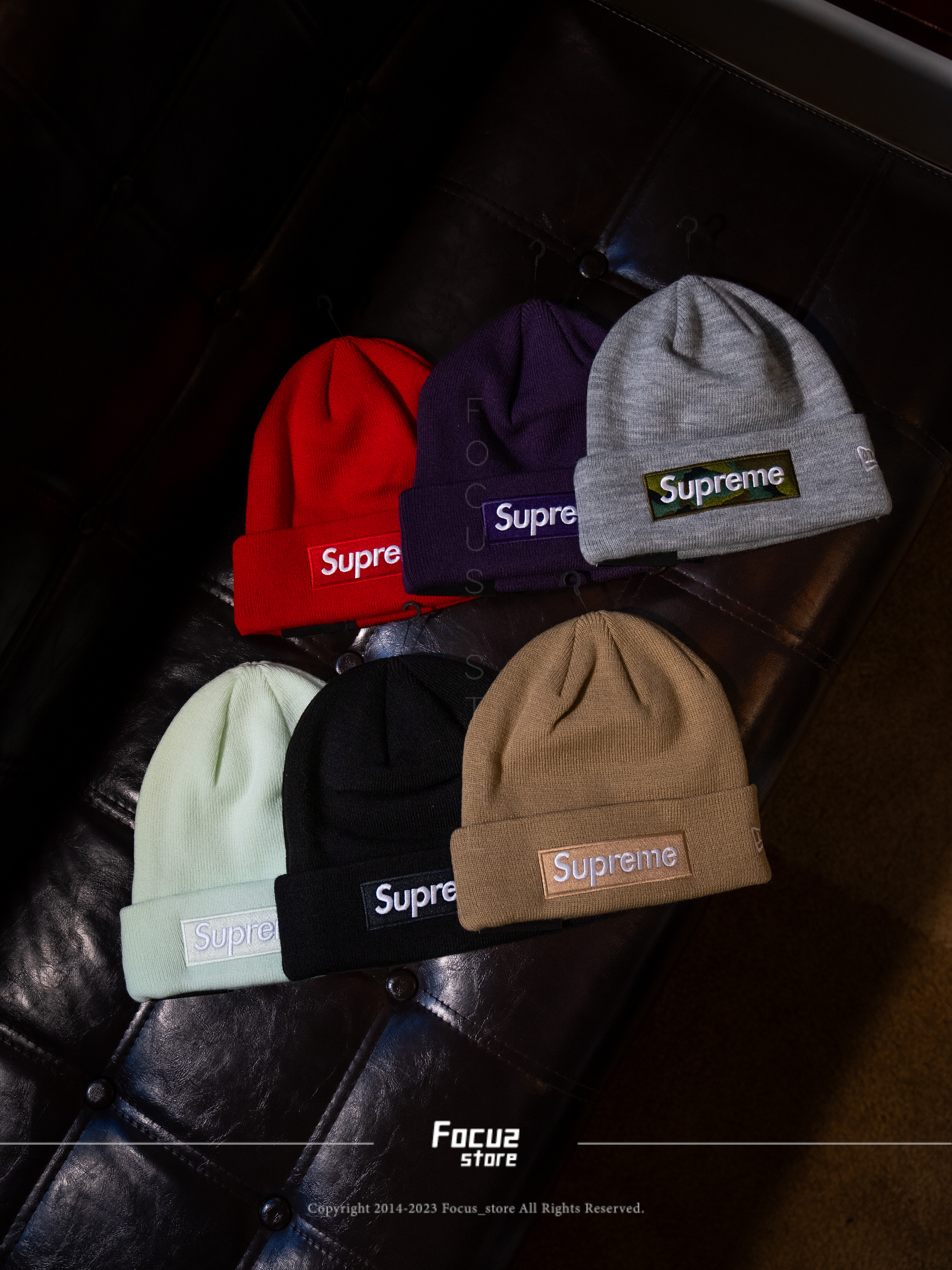 【Focus Store】預購 Supreme FW23 Week16 x New Era Box Logo Beanie 毛帽 六色