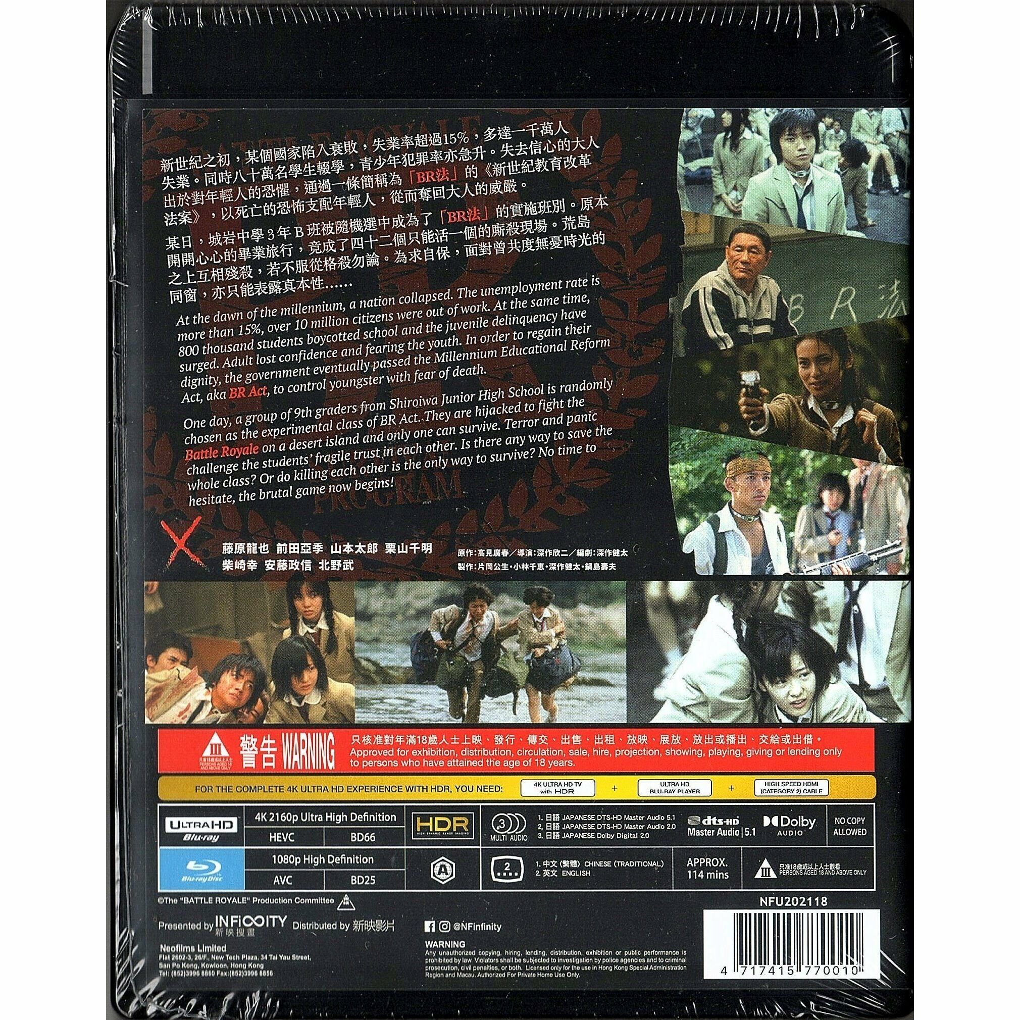 Battle Royale (2000) (4K Restored Version) (4K Ultra HD + Blu-ray)