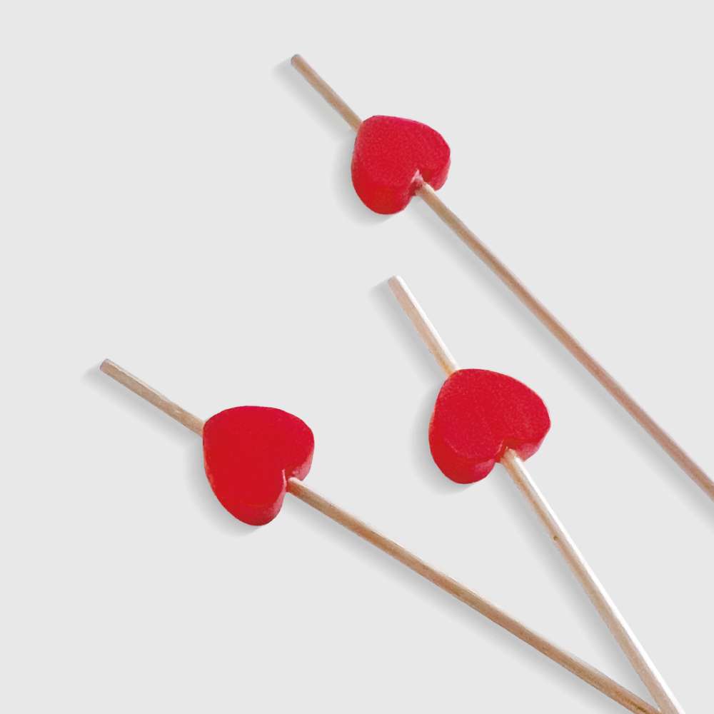 竹串 紅心竹籤 12cm 1000入 竹串調酒水果叉酒吧用品甜點叉【陶杯杯瓷器】餐具餐盤 碗盤杯筷 台灣現貨