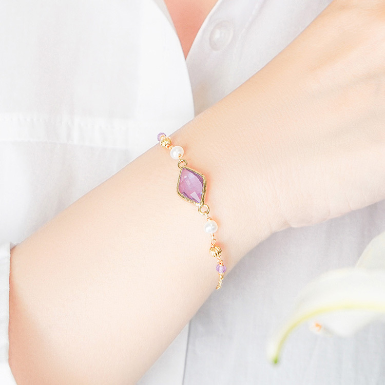 落霞雲彩 – 淺紫水晶 – 手鍊