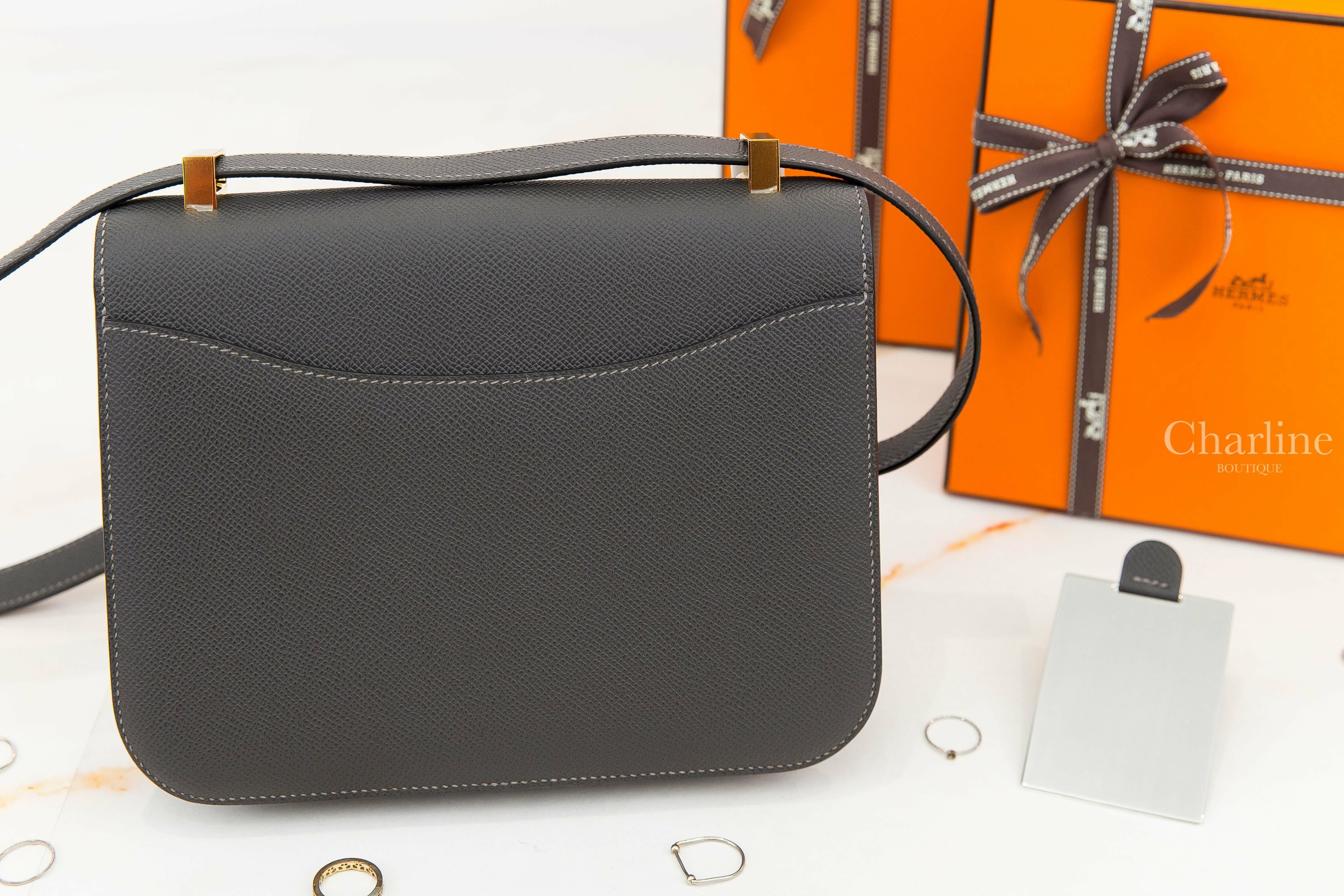 Hermès Constance III 24cm 88 Graphite Epsom B刻石墨灰金釦鏡面款-Charline Boutique 精品代購