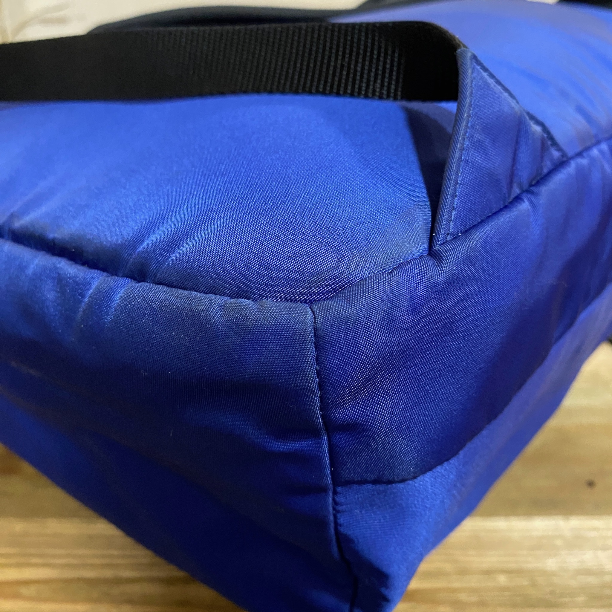 Pre-owned] Prada backpack cavnas blue/yellow