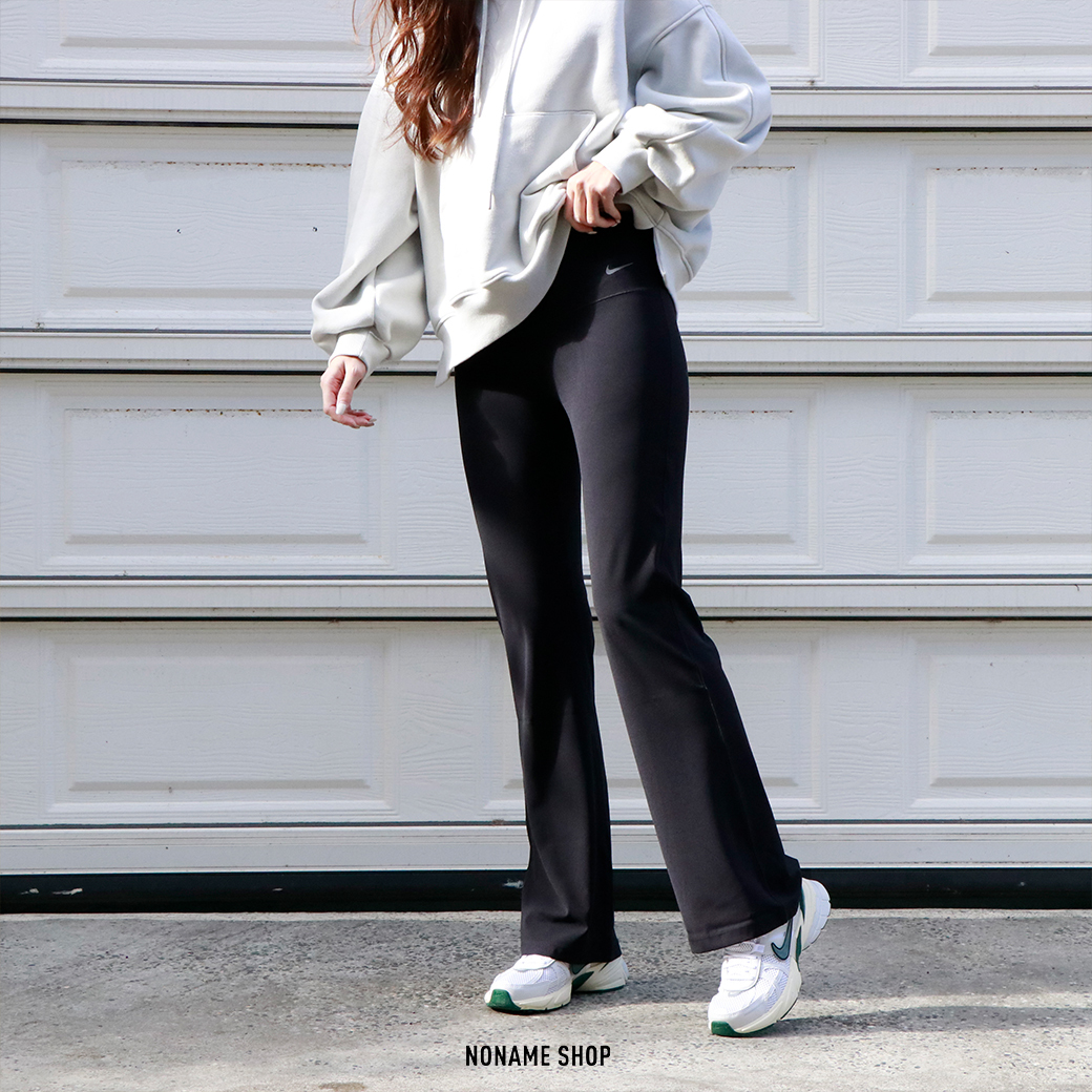 NIKE HIGH-WAISTED 小勾 彈力 緊身 喇叭褲 (女款)