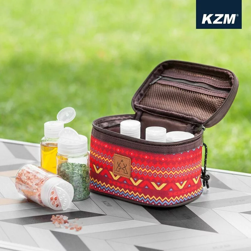 KAZMI 經典民族風調味料收納袋/S-紅色