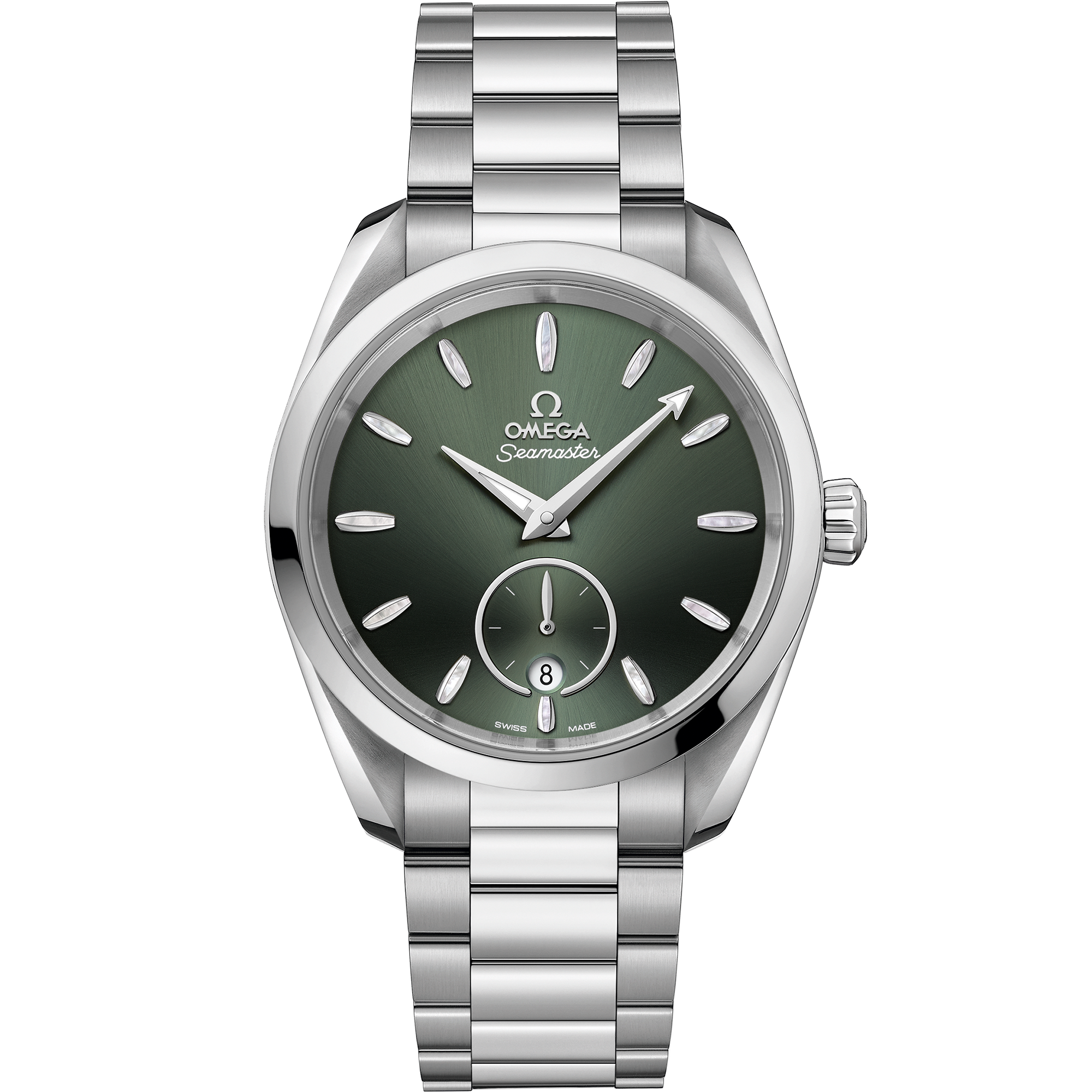 BRAND NEW OMEGA SEAMASTER 220.10.38.20.10.001 22010382010001 AQUA TERRA 150M GREEN CO‑AXIAL MASTER CHRONOMETER 38 MM