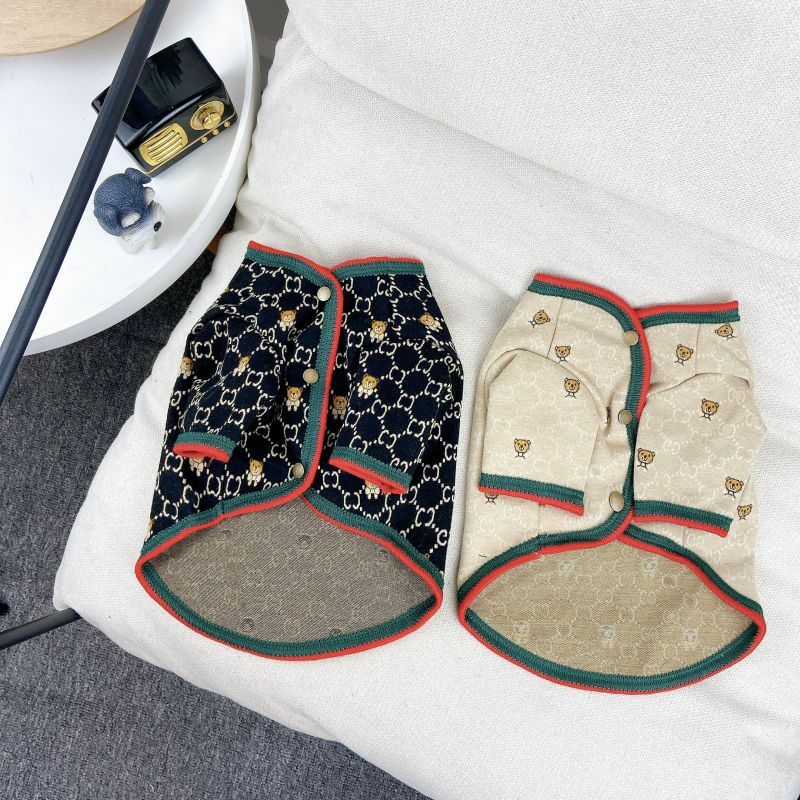 宠物衣服 潮牌 时尚外套 （黑色，卡其）