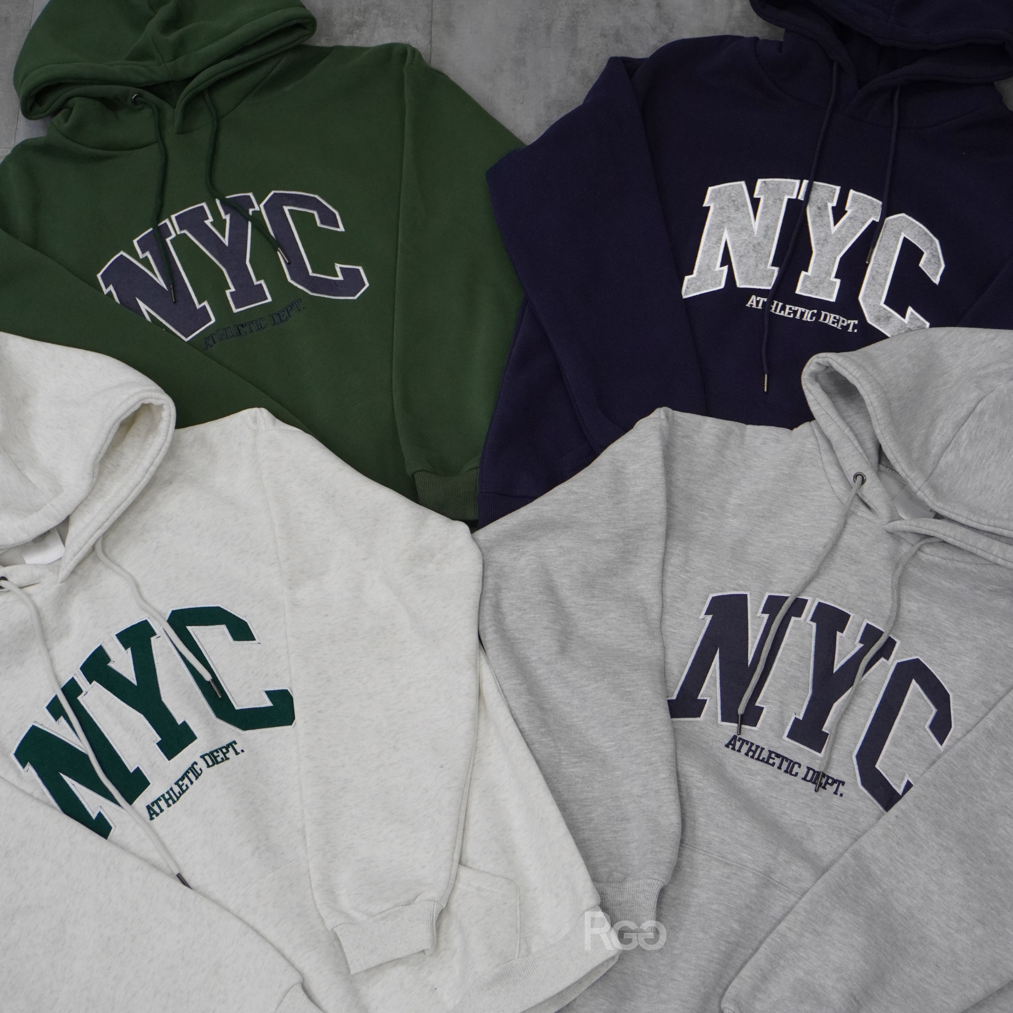 #80442 厚磅內刷毛刺繡 NYC字母帽T