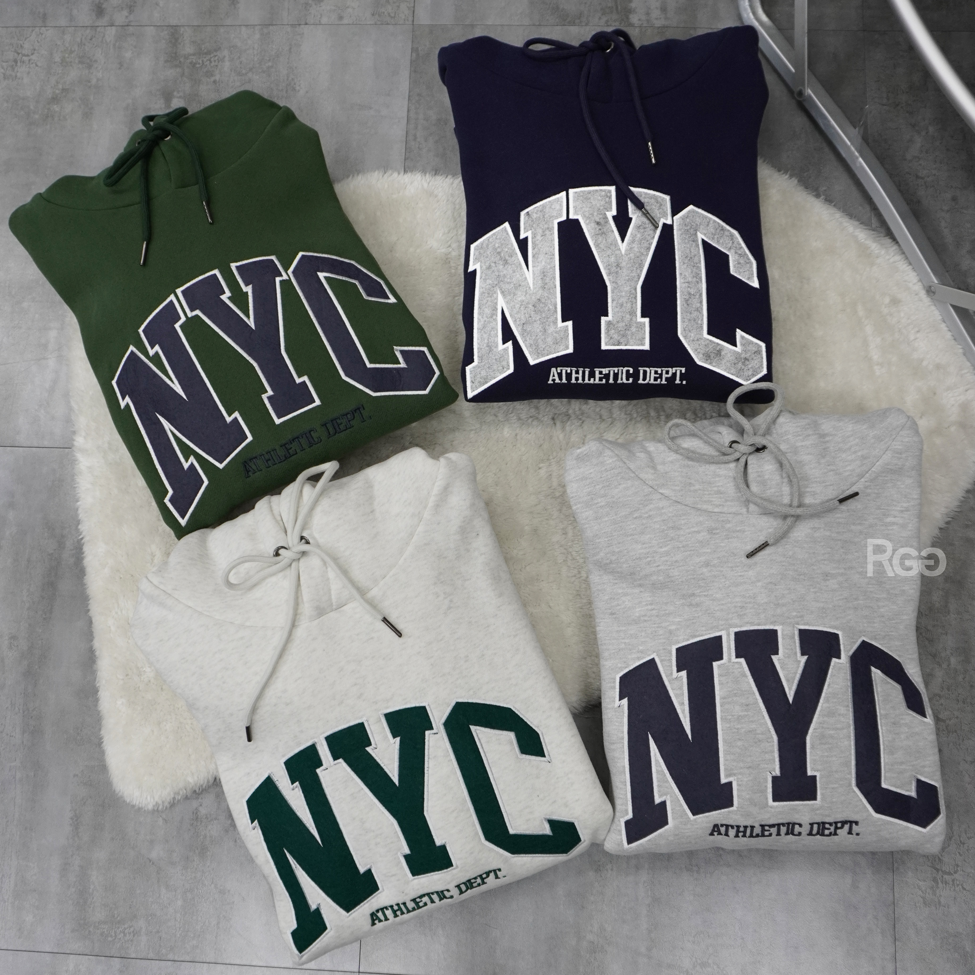 #80442 厚磅內刷毛刺繡 NYC字母帽T商品照