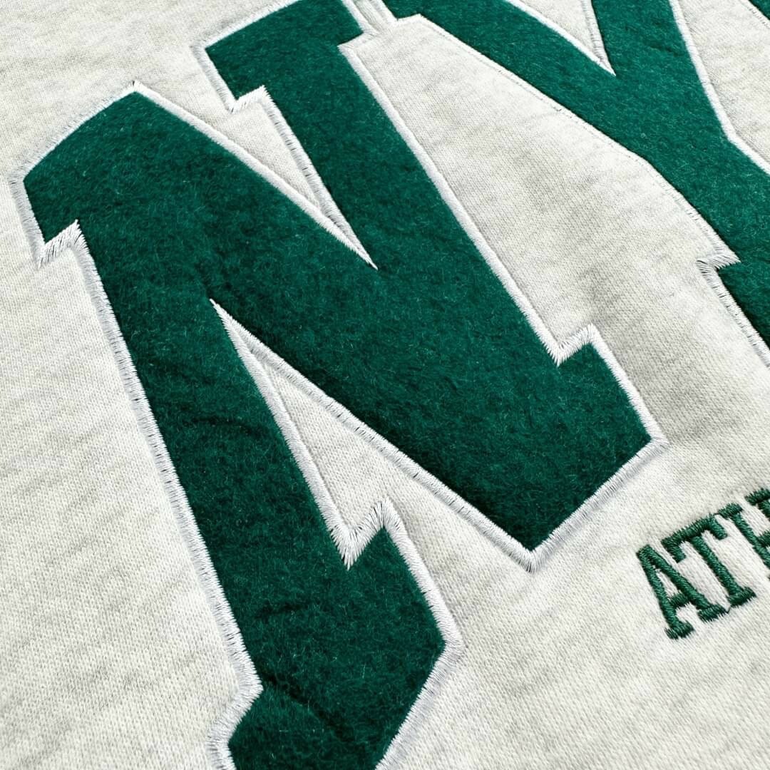 #80442 厚磅內刷毛刺繡 NYC字母帽T細節照