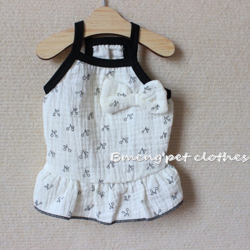 宠物衣服 夏日背心连衣裙 棉纱吊带裙