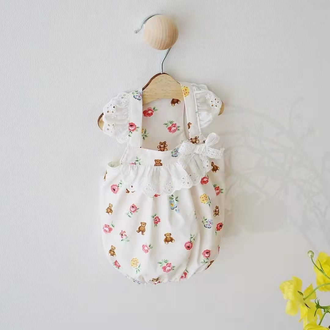 宠物衣服 ins风小熊玫瑰泡泡裙