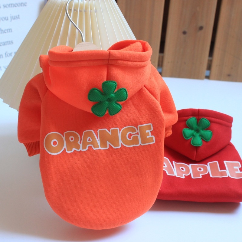 宠物衣服 APPLE ORANGE带帽卫衣