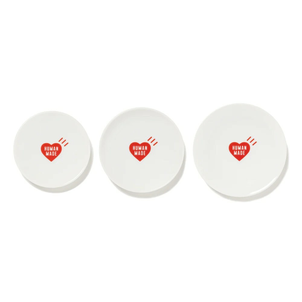 HUMAN MADE MAMEZARA 3P SET 愛心 陶瓷盤 三入組 HM27GD079