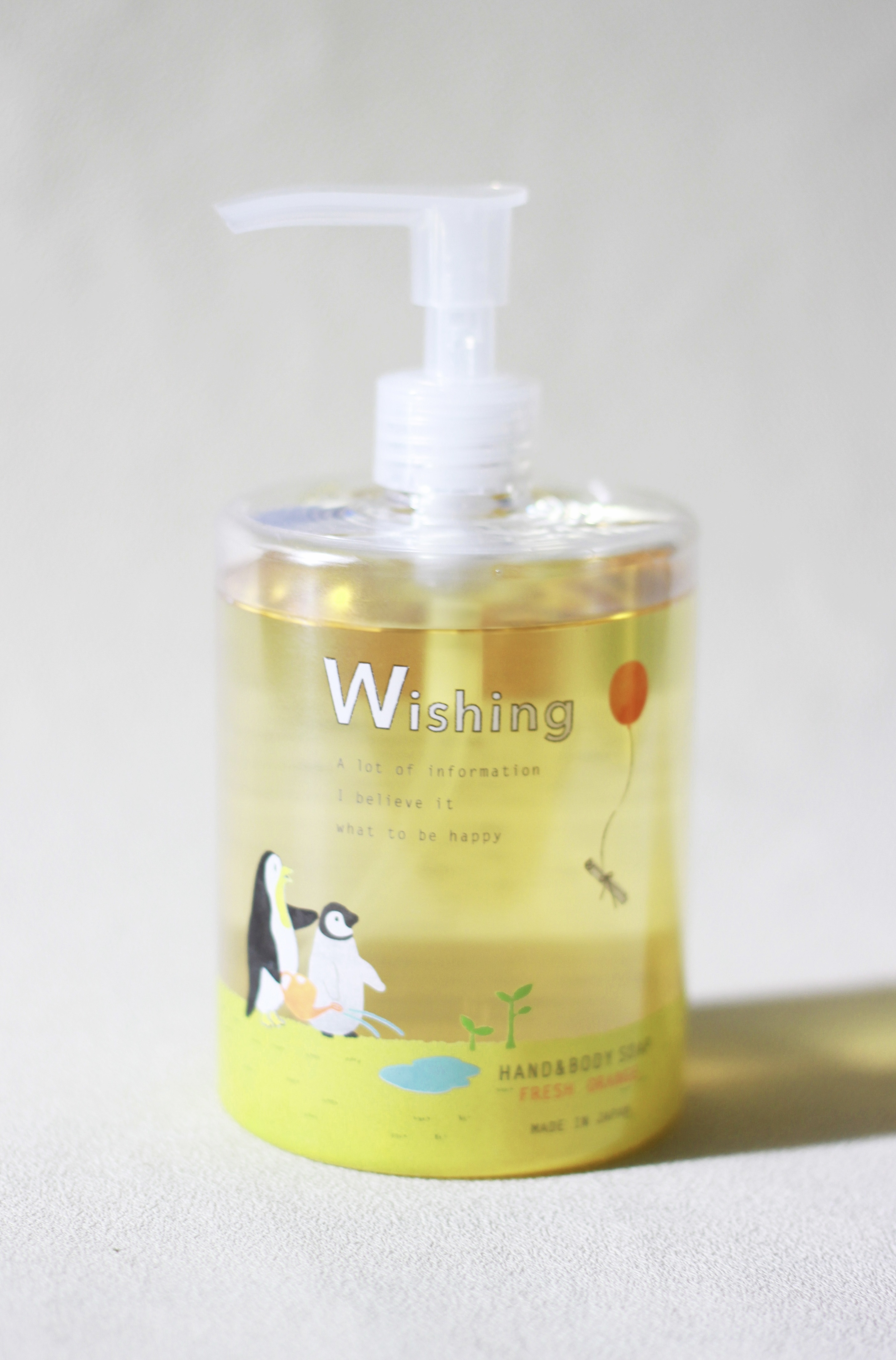 日本 Wishing 手部&身體有機潔膚液 450ml 【清新的柑橘】