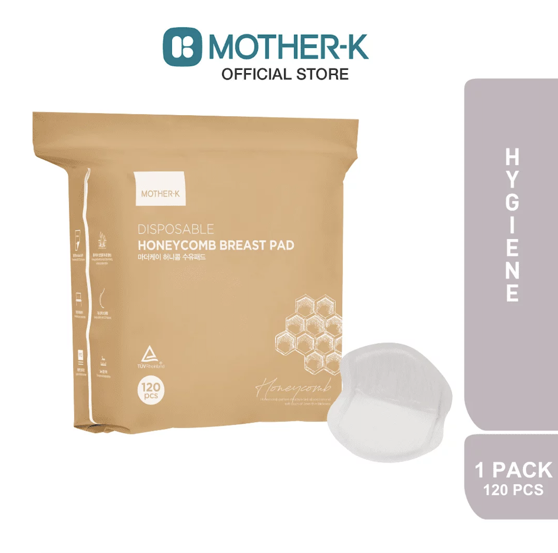 Mother-K - Honeycomb防溢乳墊 - Honeycomb Breast Pad 120pc