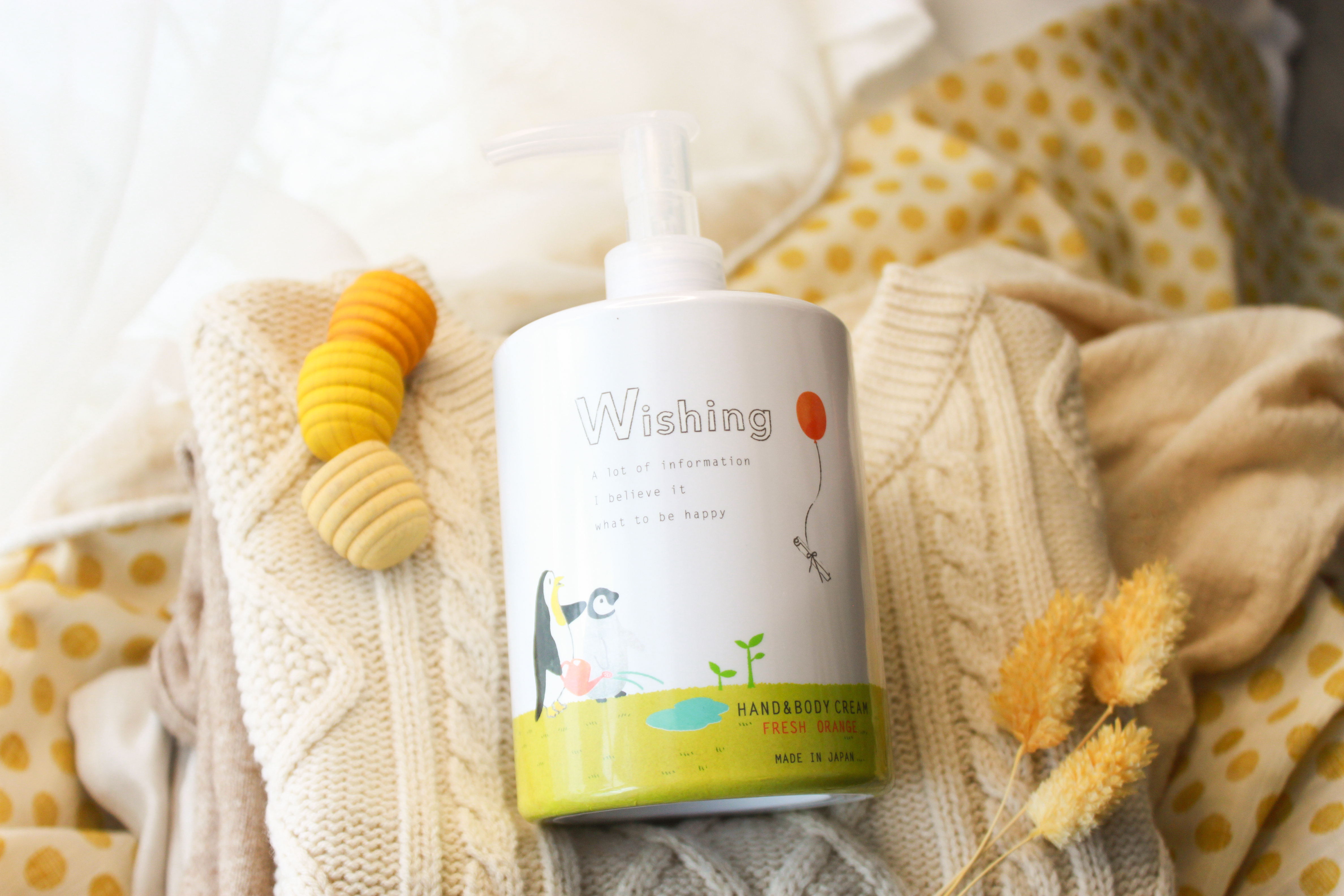 日本 Wishing 手部&身體有機乳液 400ml 【清新的柑橘】