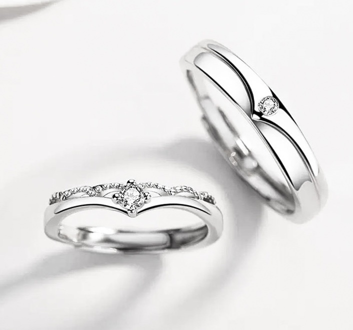 「逃不掉的緣分 」情侶戒指💍 ｜S925純銀或鍍銀｜活口對戒｜免費刻字✒️｜