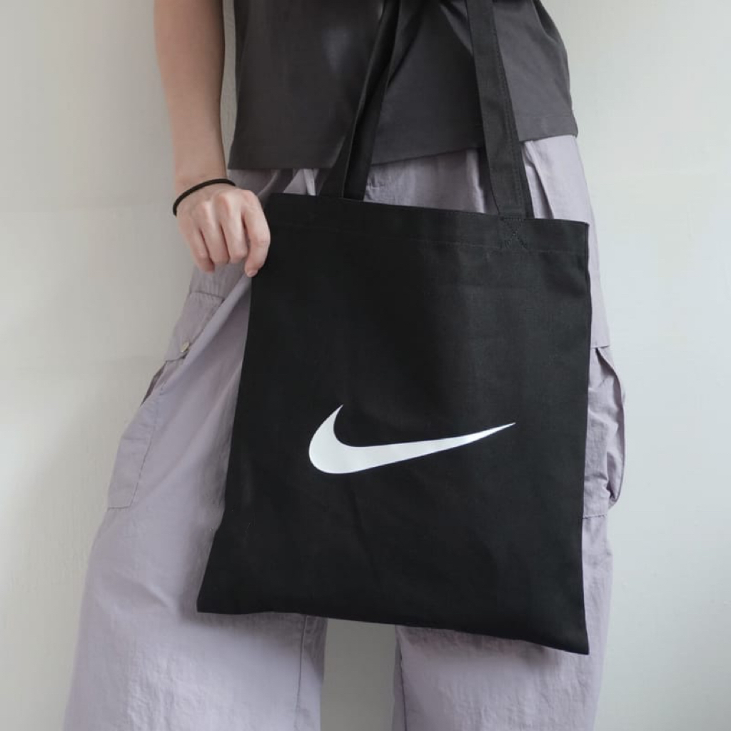 Nike  JUST DO IT帆布提袋 黑白