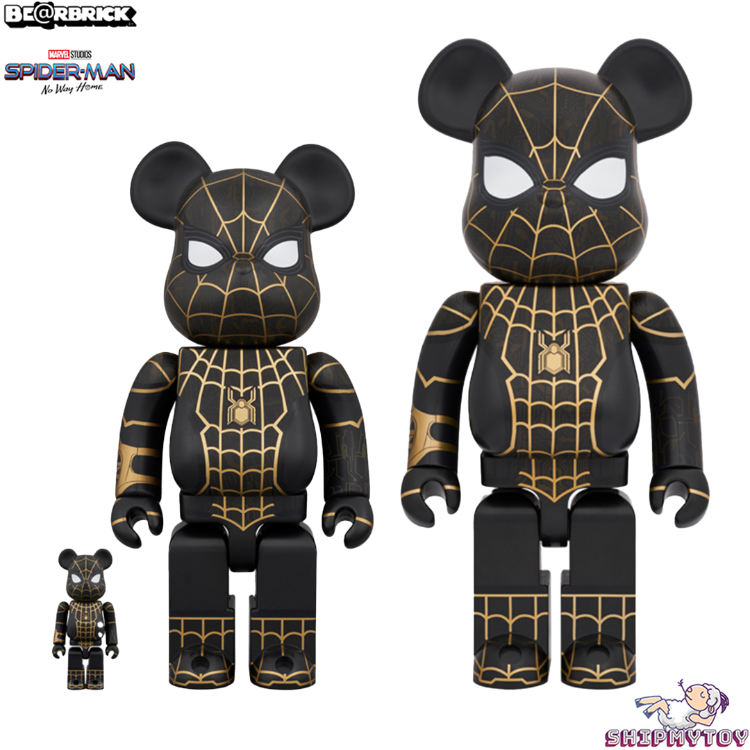 BE@RBRICK SPIDER-MAN BLACK & GOLD SUIT