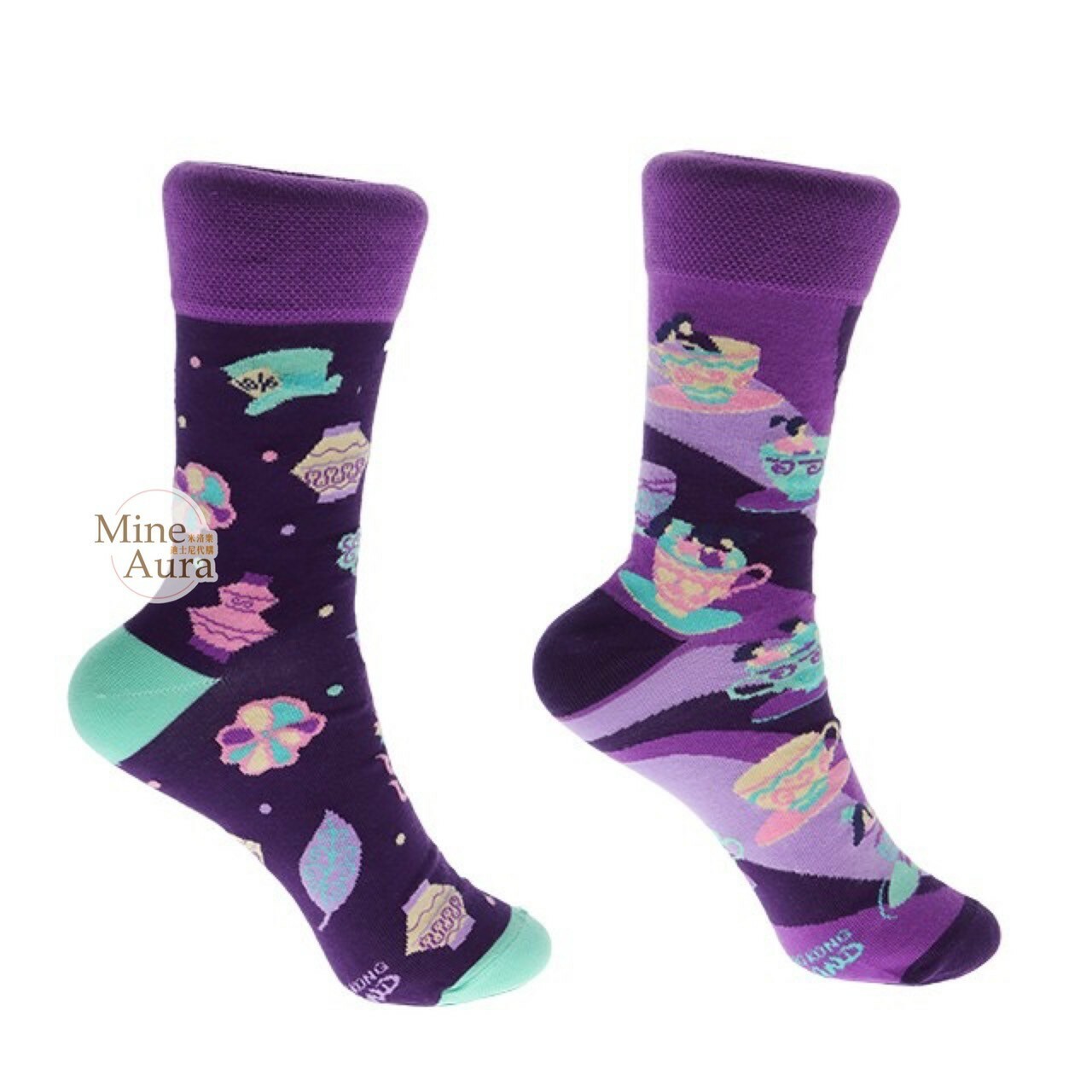 愛麗絲瘋帽 圖案 成人襪 襪子 愛麗絲夢遊仙境 Alice in Wonderland -香港迪士尼樂園