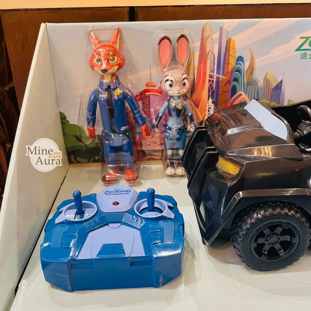 哈茱蒂 Judy 兔 胡尼克 Nick 坐警車造型 遙控 玩具汽車 動物方城市 Zootopia -上海迪士尼樂園