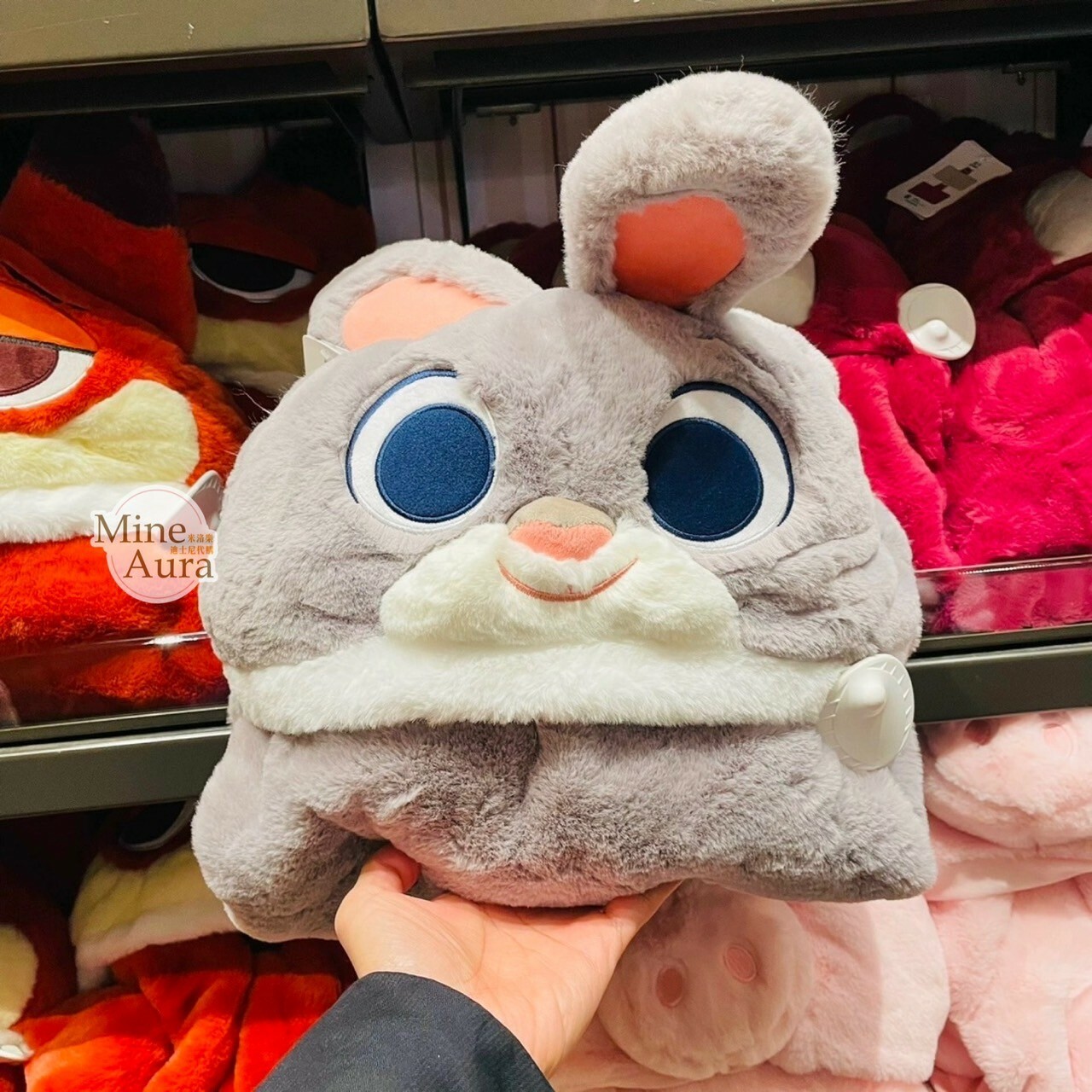 哈茱蒂 Judy 兔 連帽造型 披肩 毛毯 可摺疊收納 動物方城市 Zootopia -上海迪士尼樂園