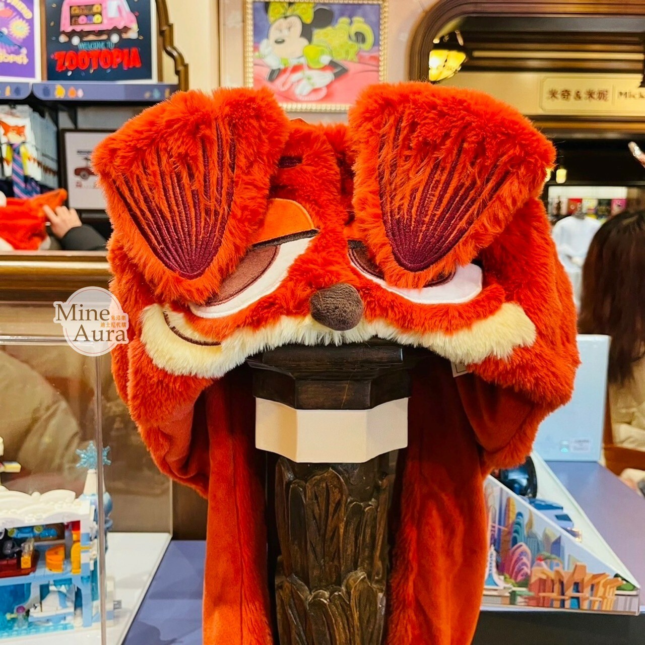 胡尼克 Nick 絨毛大頭 造型 可動設計 頭套 保暖 帽子 動物方城市 Zootopia -上海迪士尼樂園