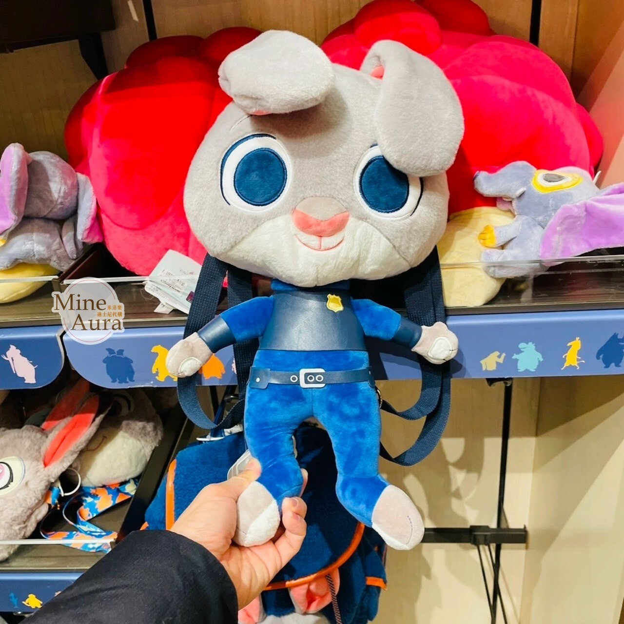 哈茱蒂 Judy 兔 絨毛 娃娃 玩偶 造型 耳朵可動設計 後背包 動物方城市 Zootopia -上海迪士尼樂園