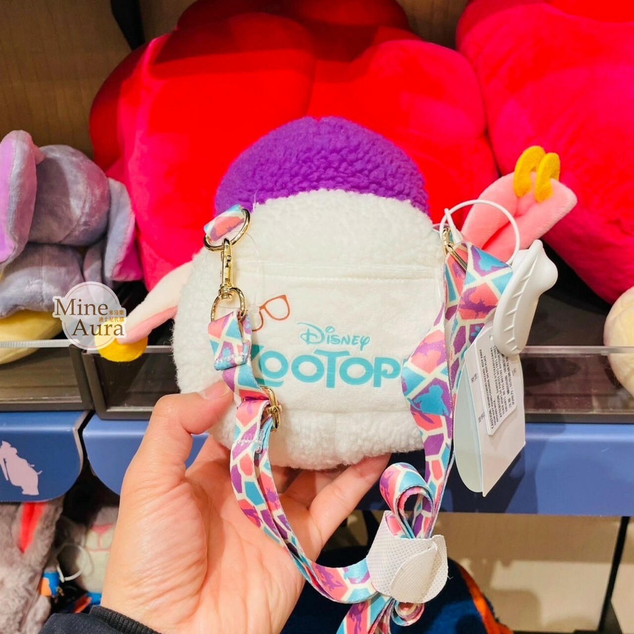 (限時特價) 副市長 羊咩咩 Dawn Bellwether 大頭絨毛 造型 斜背 小包 動物方城市 Zootopia -上海迪士尼樂園