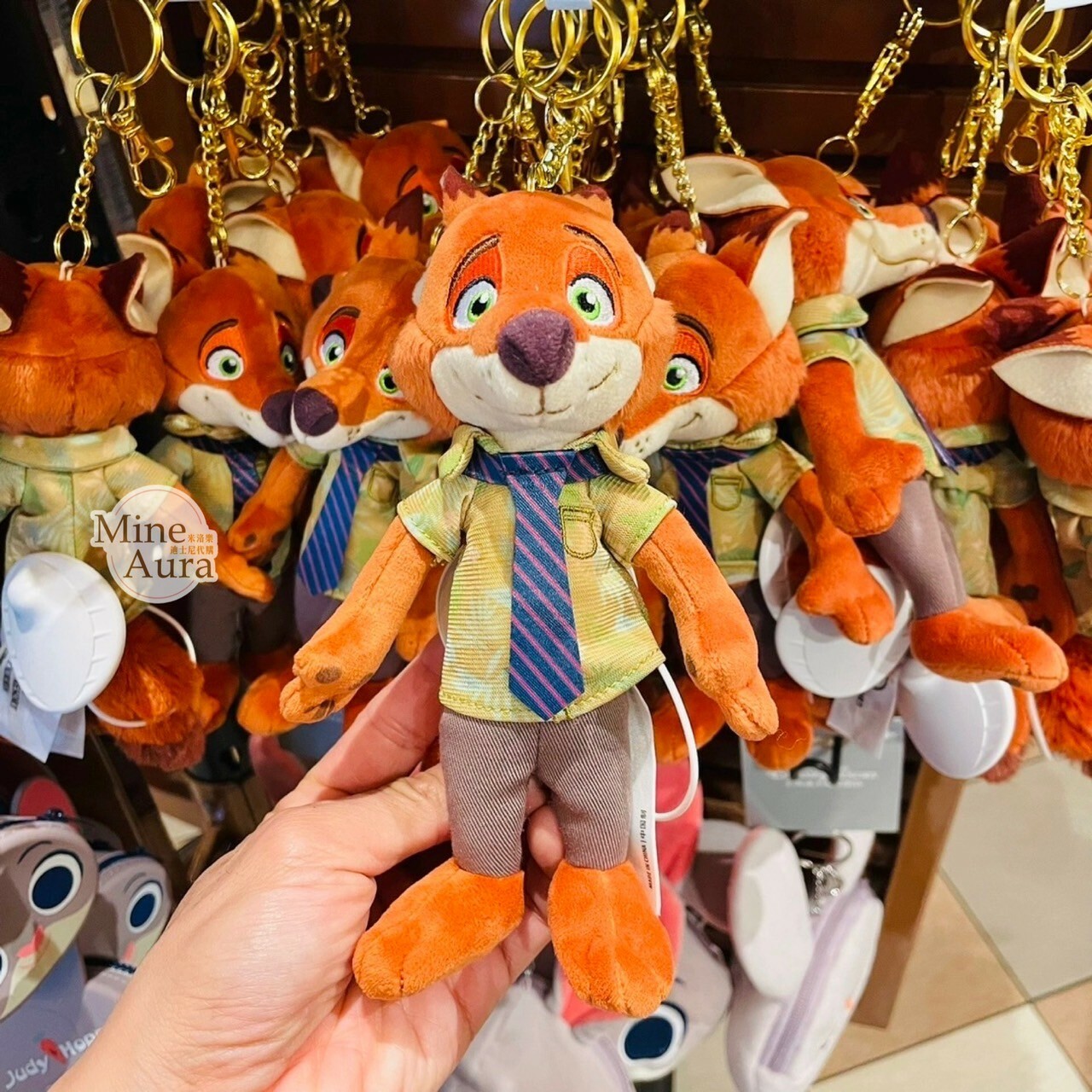 胡尼克 Nick 狐狸 絨毛造型 鑰匙圈 吊飾 動物方城市 Zootopia -上海迪士尼樂園