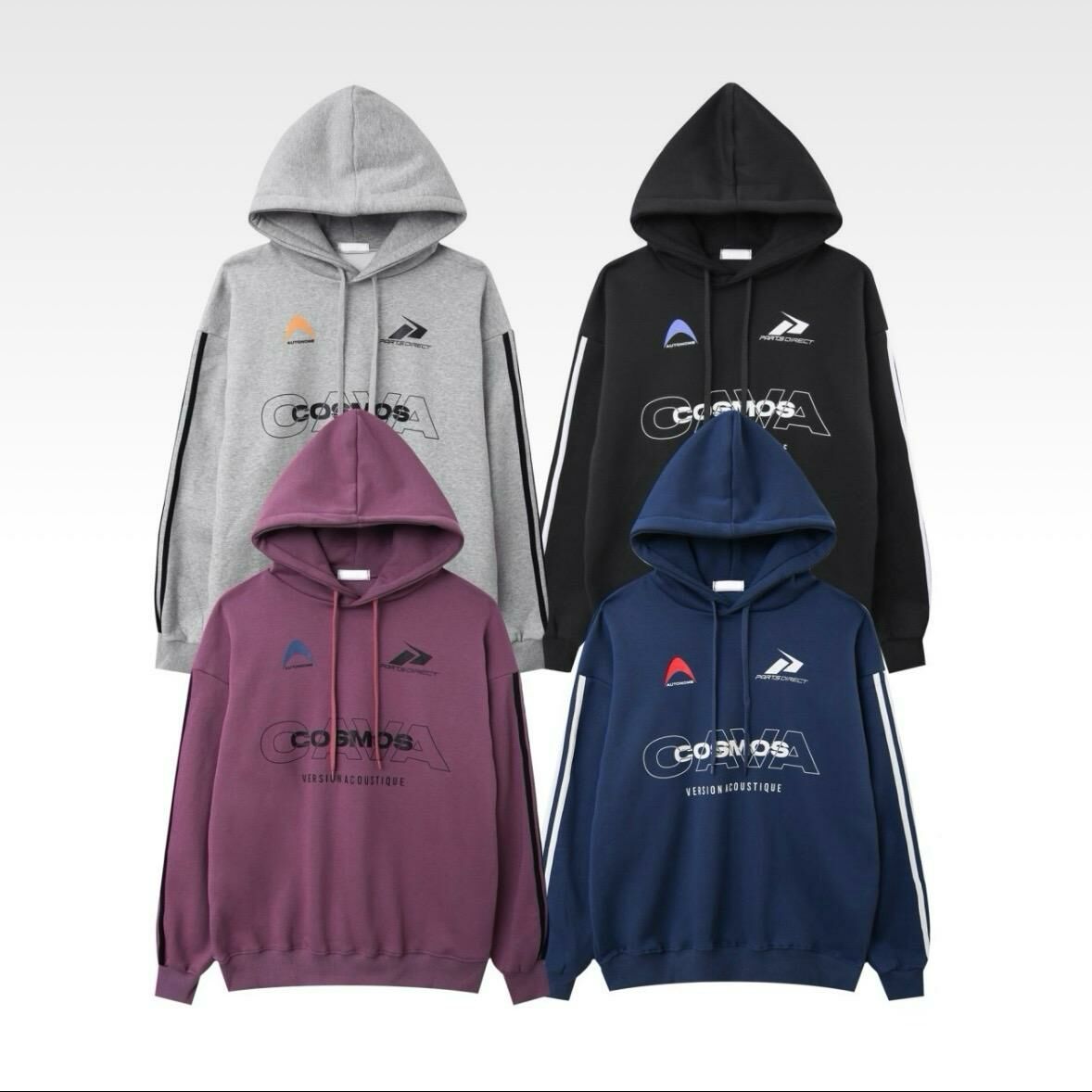 英文字連帽衛衣(薄抓毛底) T5285