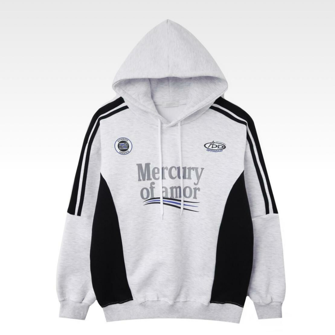 拼色英文字連帽衛衣(薄抓毛底) T5286