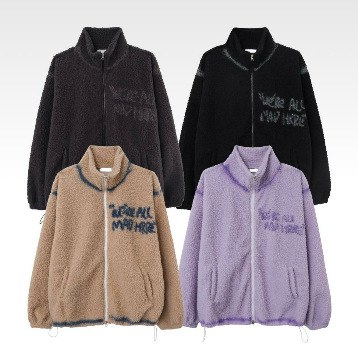 熊仔企領拉鍊絨毛外套 JK2472