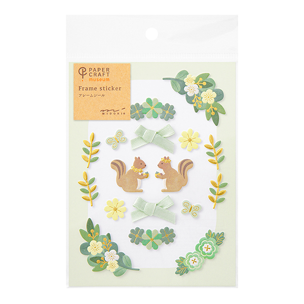 綠色 PCM紙藝 立體裝飾貼紙｜日本MIDORI
